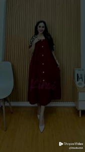 Baju Dress Daster Fuji Kombinasi Lengan Rayon Busui terbaru