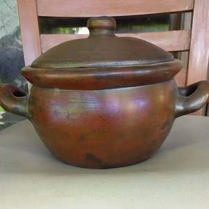 PANCI GERABAH TANAH LIAT 22CM NATURAL HALUS RAPI