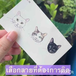 แทททูรอยสัก มินิมอล ตัวอักษร แผ่น 6x10 cm ติดแล้วสีขึ้นเลย