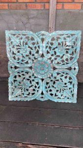 แผ่นไม้สัก ไม้แกะสลักสวยๆ ขัดสี ขัดฟ้า 60x60x1.5cm ไม้แกะสลักมงคล ไม้แกะสลัก แกะสลักไม้ ลายดอก ไม้สักแผ่น ไม้สักทอง แผ่นไม้แกะสลักติดผนัง