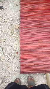 Tirai Gulung Bambu Pelepah Sawit Plus Tali Katrol