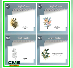 50 Pcs Amplop Motif / Amplop kondangan / Amplop sumbangan / Cetak nama amplop / Amplop custom