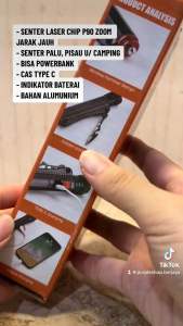 Kawachi Senter Laser Hammer Palu Pisau untuk Camping Zoom Jarak Jauh Super Terang NA A1 Flashlight