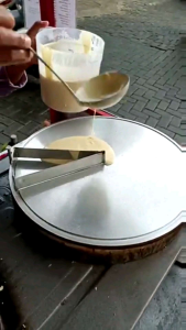 (COD) PAKET Loyang kreps putar/wajan/leker crepes semi otomatis 40 Cm komplit free