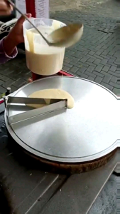 (COD) PAKET Loyang/wajan/leker Crepes 30cm semi otomatis komplit Free