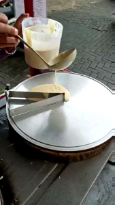 (COD) PAKET Loyang kreps putar/Wajan/leker Crepes semi otomatis 30 Cm komplit Free