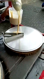 Segitiga Stainless Cetakan Loyang Wajan Crepes Besar 30 Cm 25 Cm 40 Cm Perata Adonan Wajan Crepes