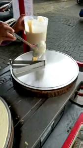 PAKET Loyang/wajan/leker crepes semi otomatis 40cm free