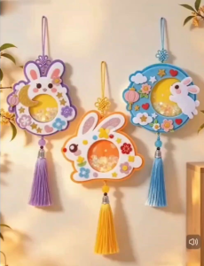 Ready stock/Mid Autumn Festival lantern tanglung DIY Fathers day pendant frame shake CNY CHINESE NEW YEAR/Xmas ornament/nonwoven key chain/shake