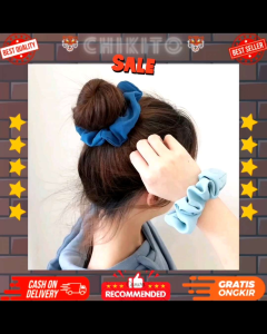 CHIKITO Karet Rambut Scrunchie Satin Cepol Hijab Elastis RW5058