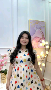 Amona Dress Cantik Model Terbaru Rayon Premium Grade A Bumil Busui