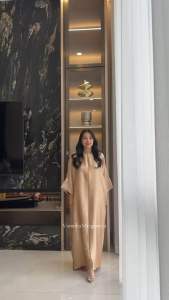 [VM] - 9038# Kaftan Shimmer/Kaftan Mewah/Kaftan Muslim Wanita Polos - Jessiecollection