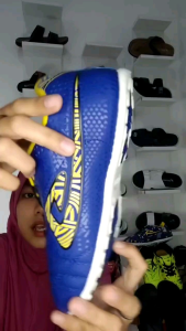 GENIUS - sepatu futsal anak dewasa biru radom injection anti licin selip G-2