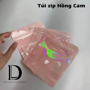 (Bịch 10cái) Túi zip Hồng Cam  túi Zipper đẹp đựng Phụ Kiện Trang Sức nail mi túi zip trong suốt Duy Linh Shop…