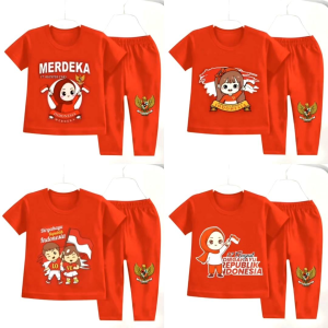 Baju setelan anak anak perempuan 17 Agustus Kemerdekaan Indonesia 3-10 tahun