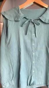 ALMA KEMEJA KERJA WANITA MURAH KEMEJA LENGAN PANJANG KERAH SAILOR