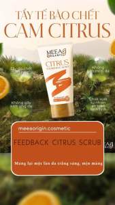 Tẩy tế bào da chết Face Cam Citrus Meea hỗ trợ làm sạch sâu mịn da tẩy tế bào chết da mặt