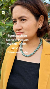 High Quality Authentic Burmese Jade Healing Necklace Stone Blessed Wealth Activator Charm