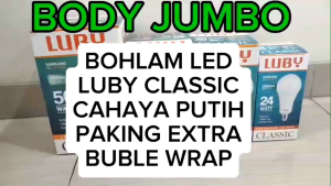 BOHLAM LED / LAMPU LED LUBY CLASSIC CAHAYA PUTIH GARANSI 1 TAHUN 24W-50W