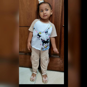 Muba by little pineapple setelan anak santai kuromi Jess labubu cargo 2-8Y