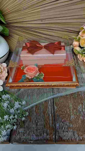 Kotak Frame Fiber Tempat Cincin dan Uang untuk Mahar atau Seserahan Pernikahan - FUC