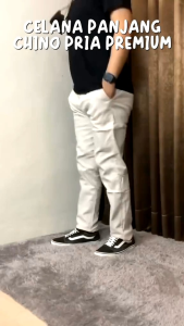 Chino Panjang Pria Terbaru dan Terlaris - Bahan Cotton Strecth Mona - Cutting Skinny - Puring Asahi - Zipper VIP Auto Lock (COD)