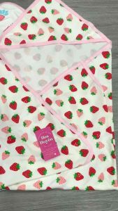 Khăn Choàng Ủ Có Nón Cho Bé Sơ Sinh Chất Vải Cotton 100% mềm mại cho bé | Khăn Quấn Bé Sơ Sinh Có Mũ