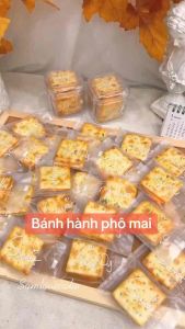 [Bán lẻ giá sỉ] 1Kg Bánh hành phô mai kéo sợi vị bánh hành healthy thơm bánh quy kẹp phomai bánh ăn vặt snack