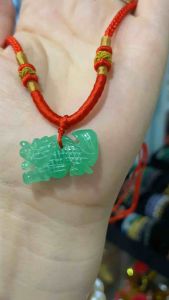 Vòng cổ mặt con giáp theo năm sinh cho bé đá Ngọc Cẩm Thạch bình an may mắn