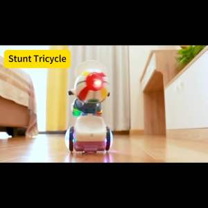 Kids Fun-Rider Electric Tricycle with 360° Rotating Light & Music for Boys & Girls