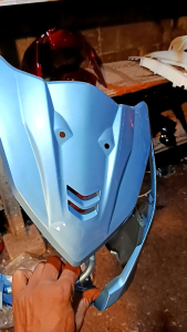 Cover Body Halus Honda beat fi tahun 2013 2016 warna custom Dolphin blue