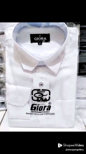 Baju Kemeja Polos Putih Cowok Lengan Panjang Katun Kerja Standar Reguler