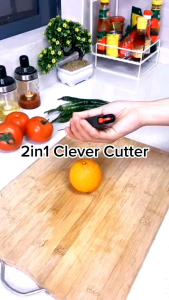 ESA Pisau plus Telanan Clever Cutter Pisau Gunting Sayur Daging Alat Potong Talenan