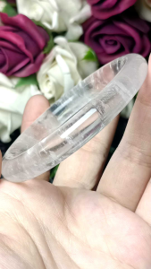 (Certificate) Premium Quality Clear Quartz White Quartz Crystal Bangle 53mm +-(附证书)极品天然白水晶手镯天然无优化超冰透 53mm+-