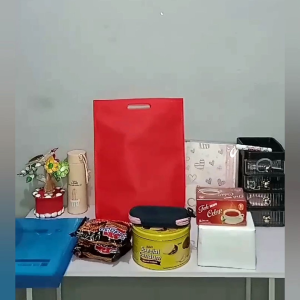 (Model OvaL) Kodian 10 & 20 Tas Kain Spunbond Uk 30x40 cm Goodiebag Totebag Snack ultah hajatan