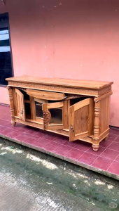 PROMO GRATIS ONGKIR JAWA/JABODETABEK BUFET UKIR JATI TUA