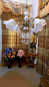 Lampu Kristal Tulip 5 Bohlam: Dekorasi Interior & Ruang Tamu