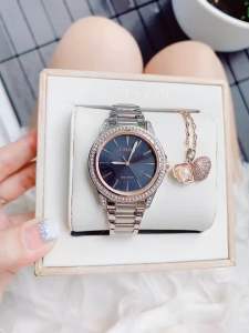 ĐỒNG HỒ NỮ CHÍNH HÃNG Citizen EM0946-58E Eco-Drive Axiom Rose Gold Diamonds Black Dial Silver Stainless Women’s