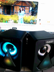 Loa vi tính 2.0 chính hãng E1046 led nháy bảo hành 12 tháng