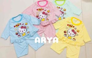 ชุดนอน (รหัสKYY02) แขนยาวขายาว ชุดนอนเด็กเล็ก 4เดือน-12เดือน น้ำหนัก4-10กิโล เสื้อ+กางเกง เซต2ชิ้น ถ่ายจากงานจริง