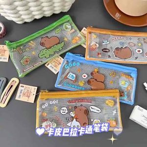 กระเป๋าดินสอ PVC ใส ลายคาปิบาร่า Capybara ขนาด 17.5 * 8.5 ซม.แบบสร้างสรรค์ แบบพกพา สําหรับใส่เครื่องเขียน#Capybara#กล่องดินสอ#กล่องใส่ดินสอ #PVC