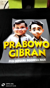 KAOS DISTRO kaos calon presiden 2024 prabowo/gibran/GeMoy
