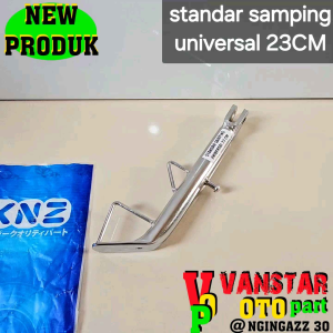 STANDAR SAMPING UNIVERSAL 23CM 23 CM WARNA CHROME bisa buat semua tipe motor
