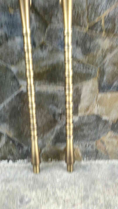 Handle Pintu Rumah Utama Kuningan Antik Motif Bambu Cincin 80 cm 2 Pcs