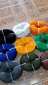 เชือกใส่เอวกางเกง 3มิลและ5มิล สีขาว ขายเป็นม้วน ม้วนละ 1 กิโลกรัม เชือกเอนกประสงค์ เชือกมัด เชือกไนล่อนโพลี กางเกงวอร์