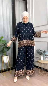 Kinantii - One Set Alysa Rayon premium busui friendly // setelan wanita rayon premium Jumbo seleting depan