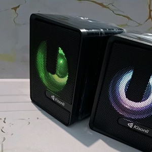 Speaker Multimedia USB Kisonli L-4040 RGB LED Light untuk PC Laptop