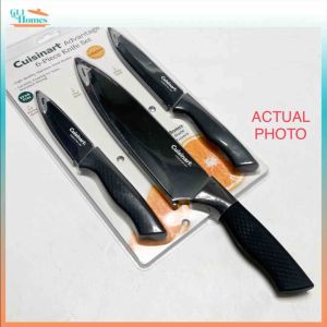 Cuisinart 6-Piece Knife Set with Blade Guard Chef Knife Paring Knife Utility Knife C55-6PCSTBK Black