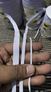 [ROLL] Braided Garter United Quality Elastic 100yards per roll 3mm 6mm 12mm | Black White