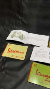 Manual book buku panduan pedoman pengguna pemakaian perawatan vespa super tua 66 - 71 stang bulat dsb detail original produk baru bagus murah grosir eceran